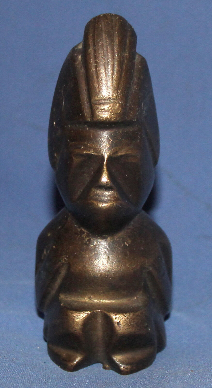 Vintage hand made small bronze figurine