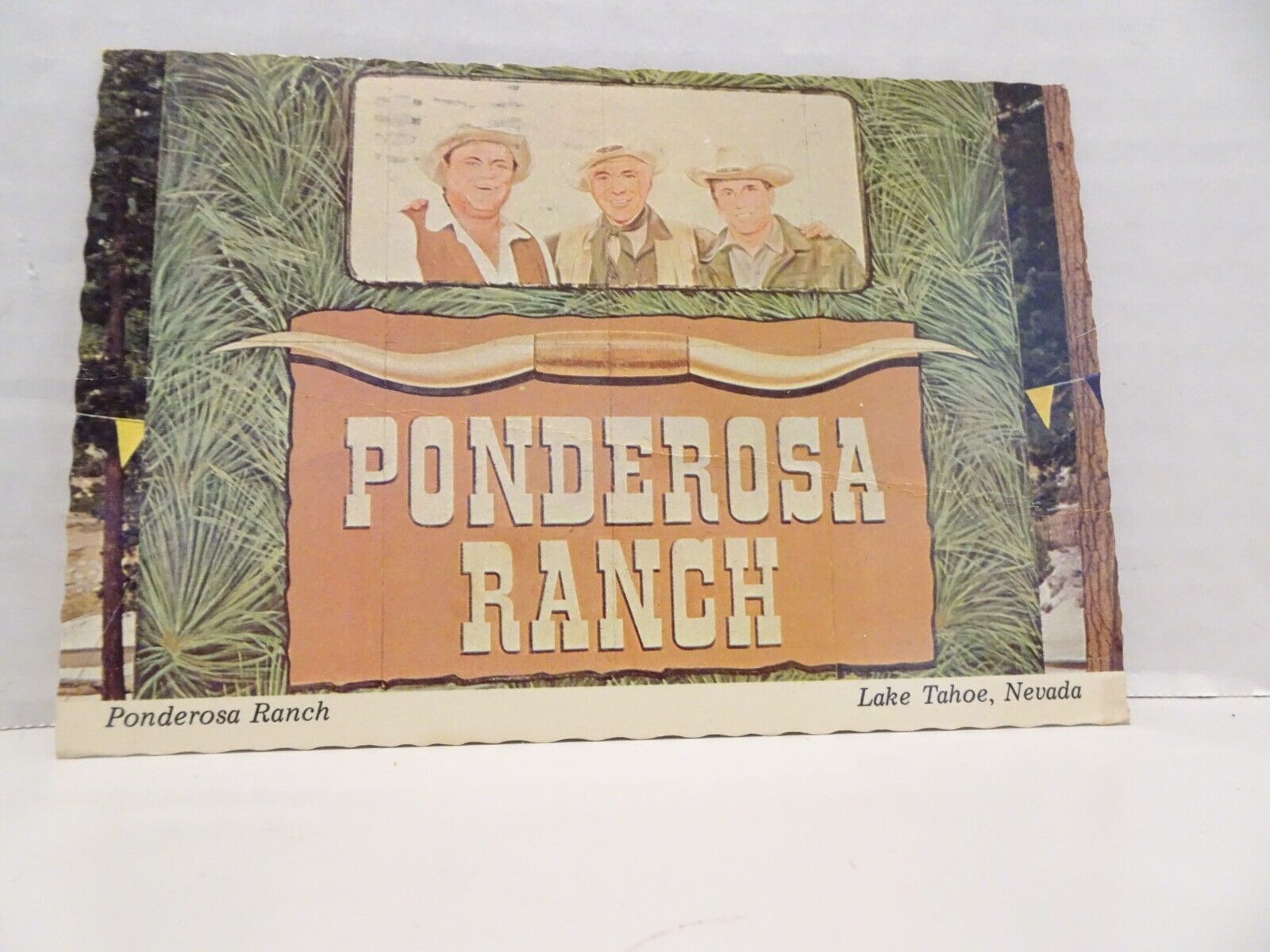 Vintage Postcard Ponderosa Ranch Lake Tahoe Nevada Posted 1985