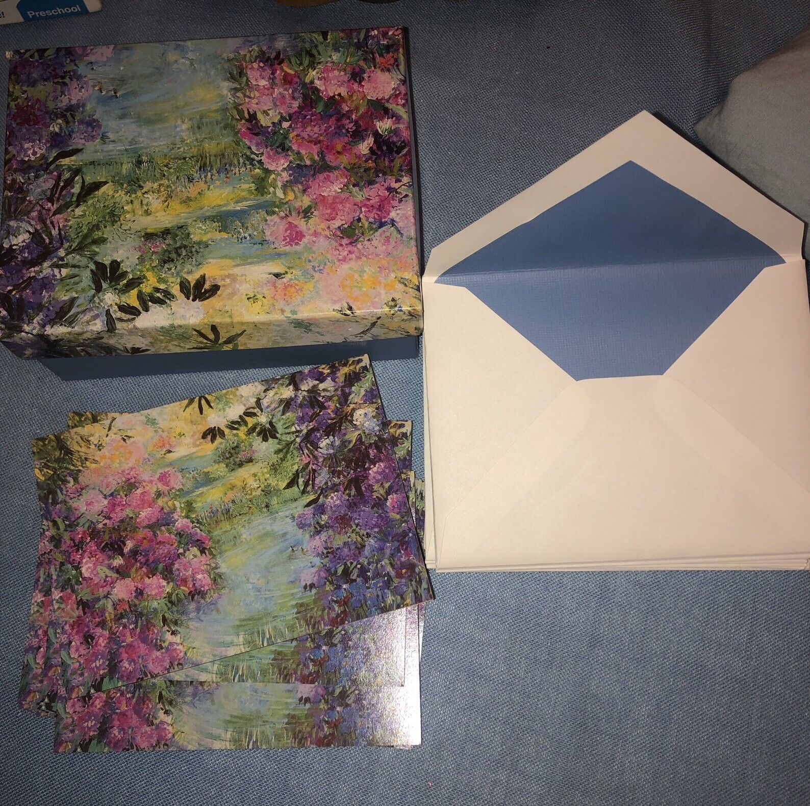 Vintage C.R. Gibson Creative Papers Boxed Notecards & Envelopes “Secret Gardens”