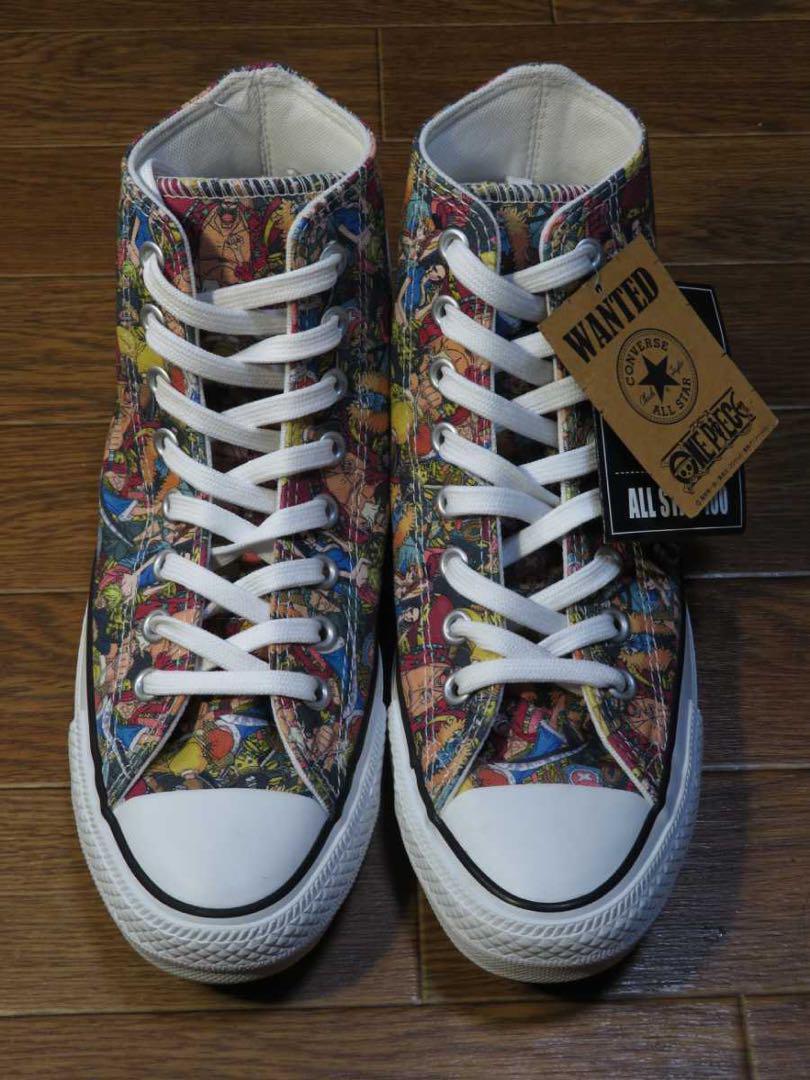 One piece collaboration sneakers converse ONE PIECE 100th anniversary sizu 25.