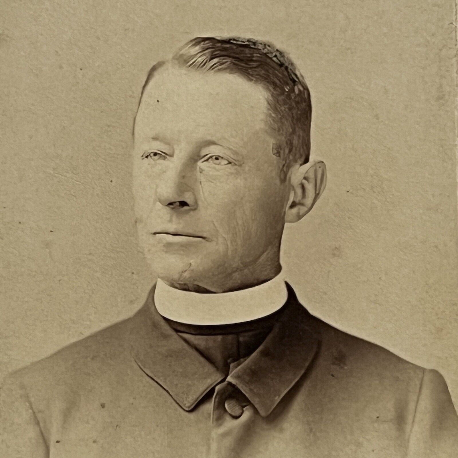 Antique CDV Photograph Mature Priest Preacher Portland OR