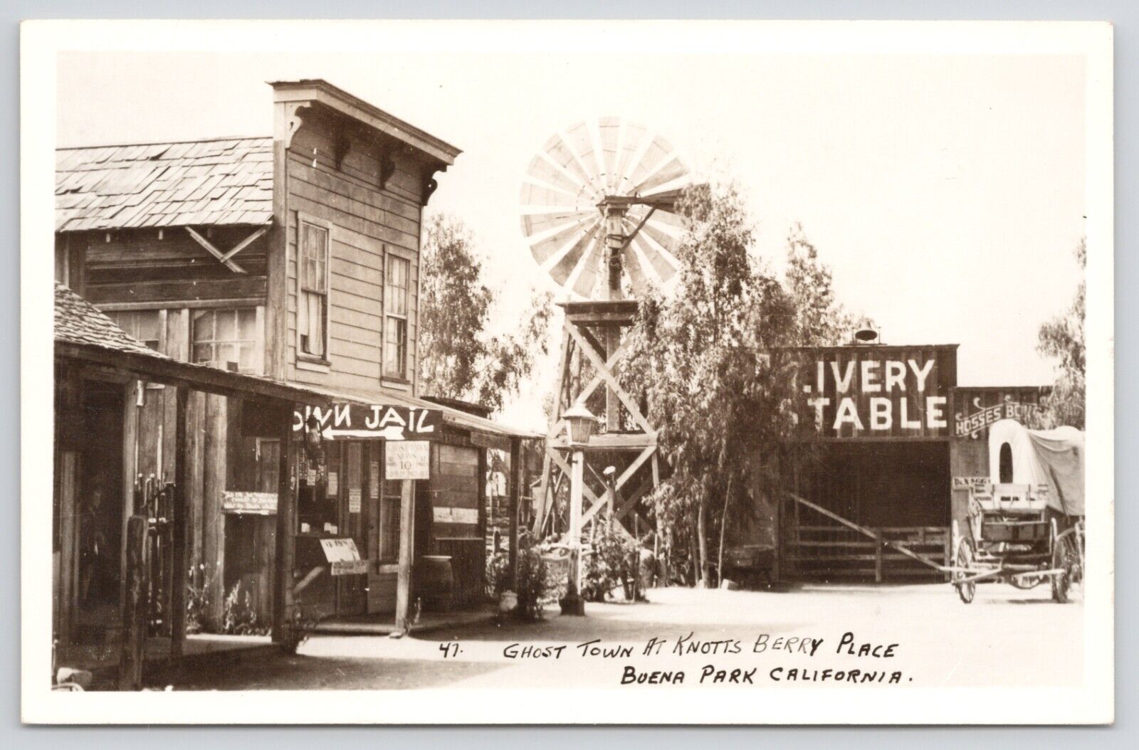 RPPC Buena Park California Knott's Berry Place Ghost Town c1940 Photo Postcard