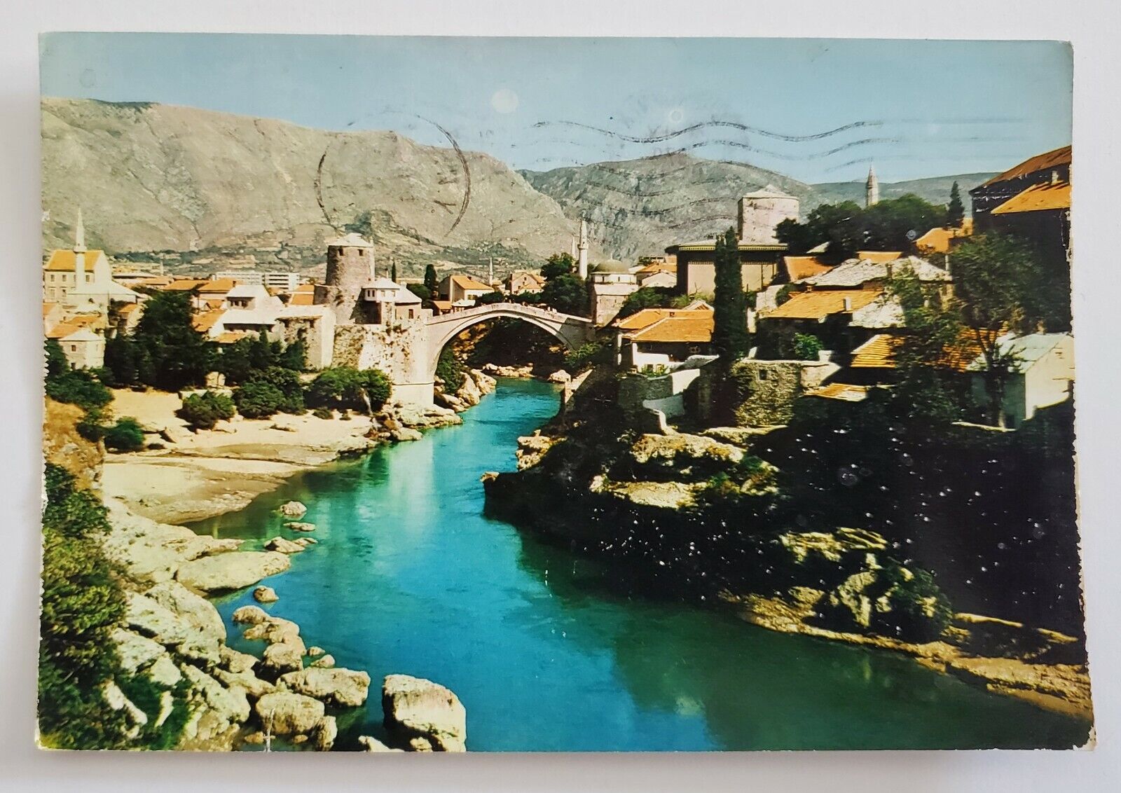 Vintage Mostar Sarajevo Bosnia Postcard Ephemera