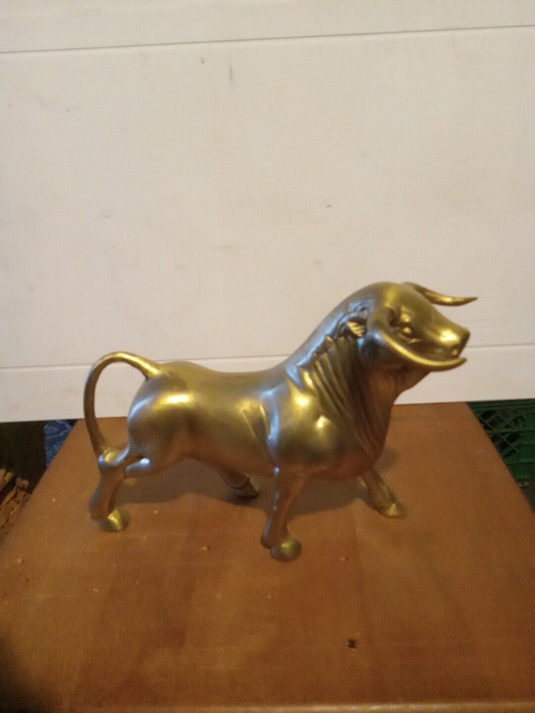  Solid Brass Bull Statue Figurine Vintage