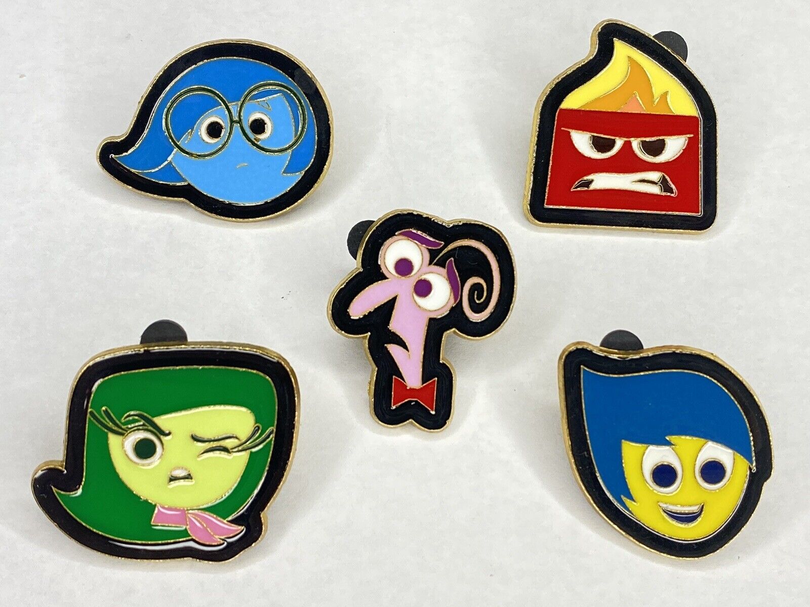 Disney Pins Inside Out Set of 5 Pins - Anger Sadness Disgust Fear & Joy PIXAR