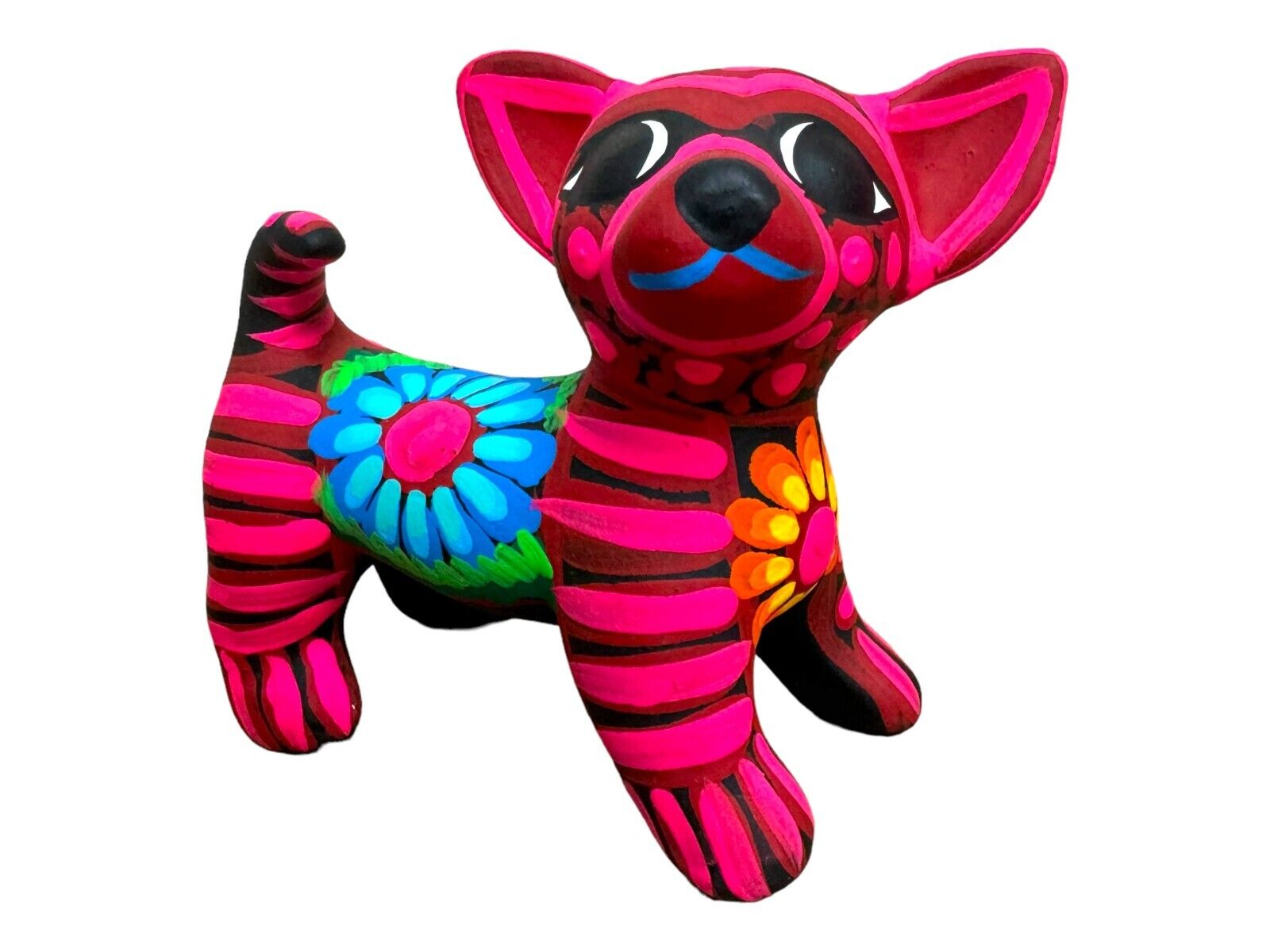 Talavera Chihuahua Folk Art Cute Dog Home Decor Mexican Pottery Multicolor 6