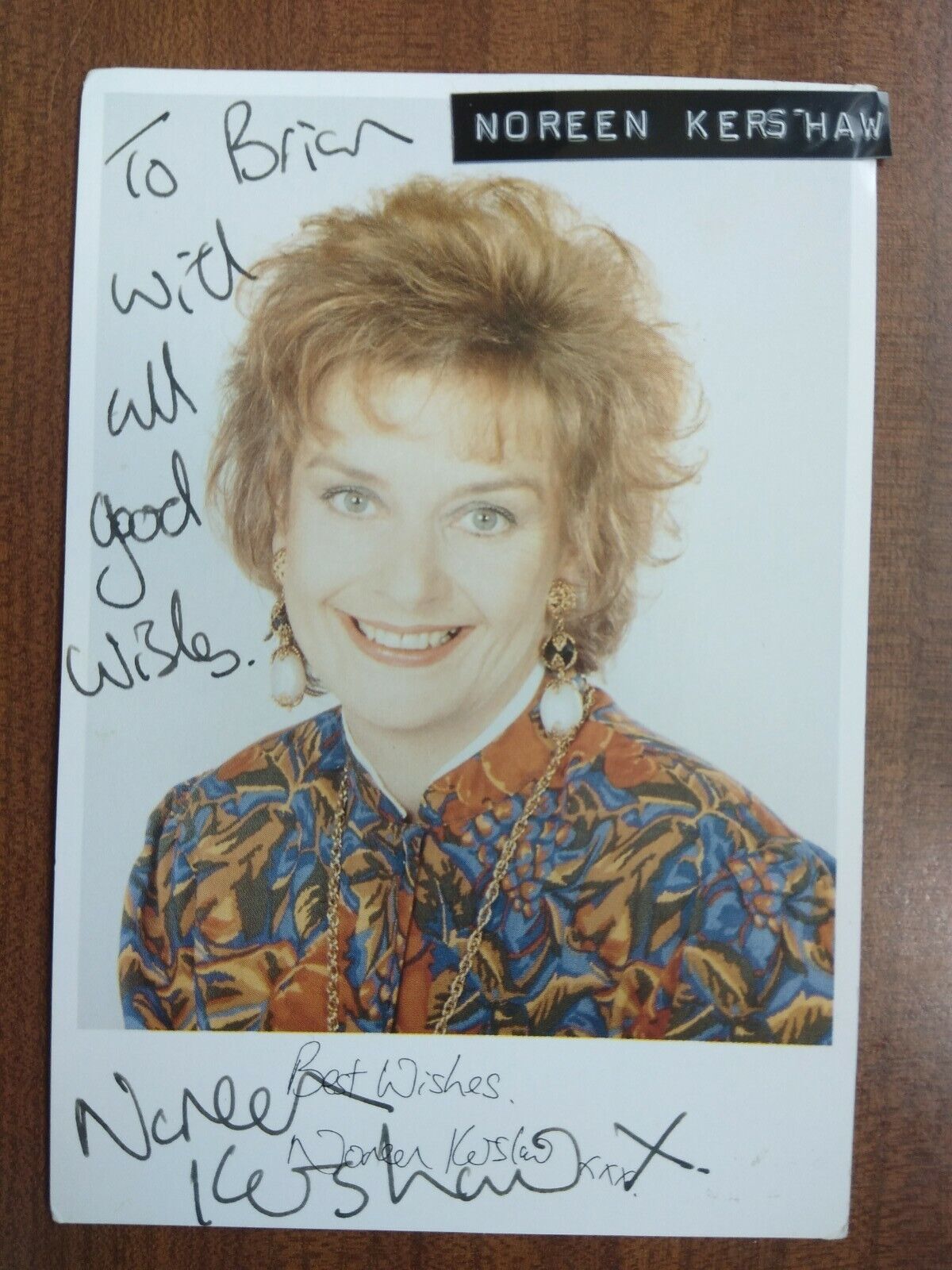 NOREEN KERSHAW *Kathy Roach* BROOKSIDE HAND SIGNED AUTOGRAPH FAN CAST PHOTO CARD
