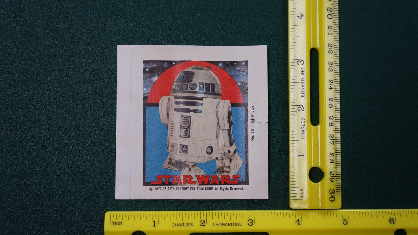 Star Wars Sugar-Free Bubble Gum wrapper #18 of 56 R2-D2 1977-78
