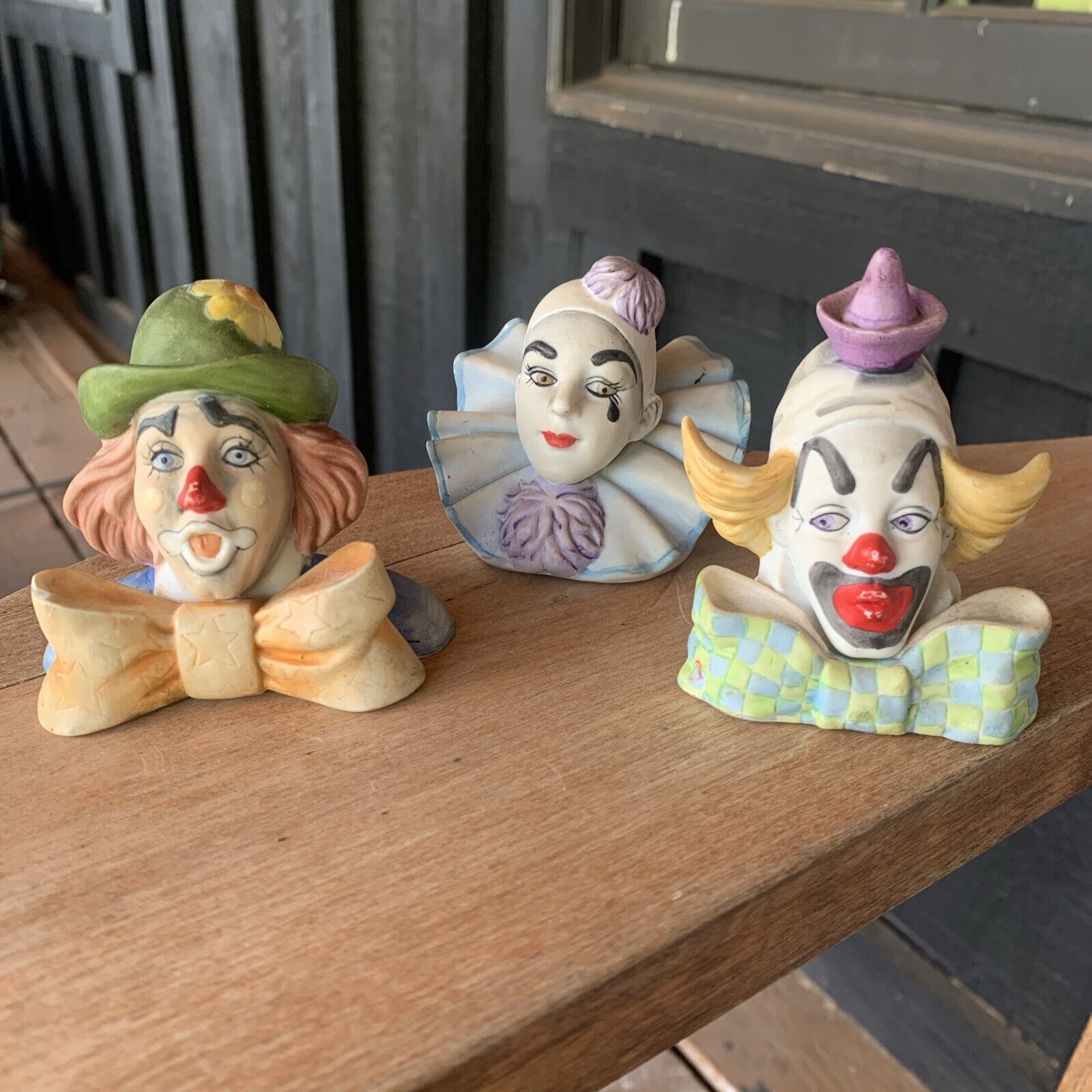 Set Of 3 Reco Clown Collection Arabesque Bow Jangles Whoopie 1984 Vintage