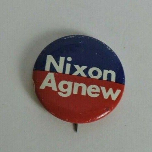 VTG Nixon Agnew presidential election 1972 Pinback Campaign Button