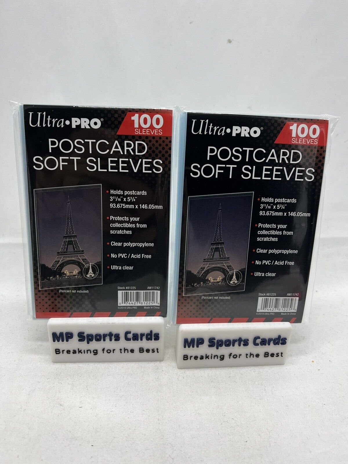 (2) Ultra Pro Postcard Soft Sleeves 100ct Ultra Clear 