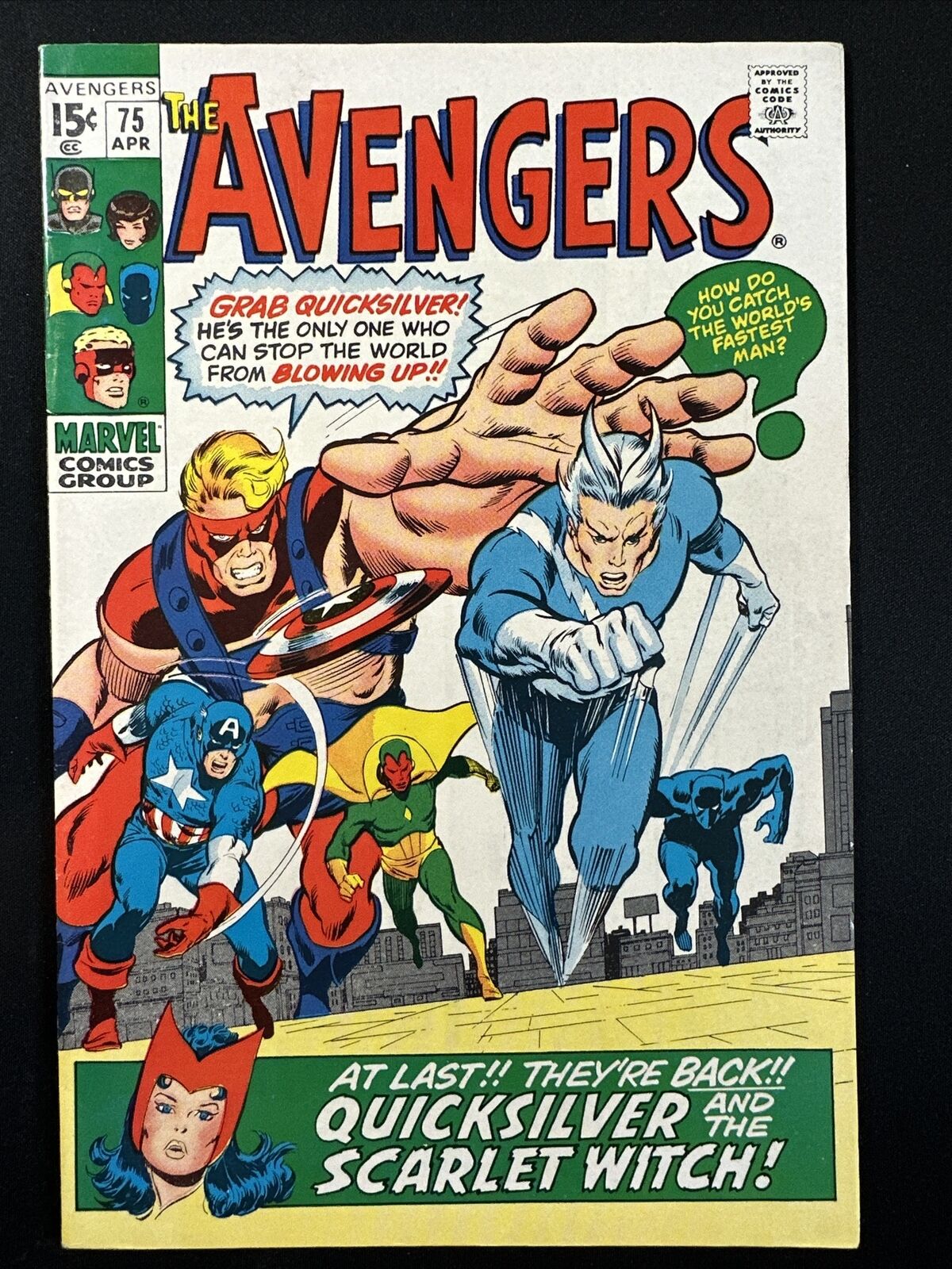 The Avengers #75 Vintage Marvel Comics Silver Age 1970 1st Print Fine/VF *A2