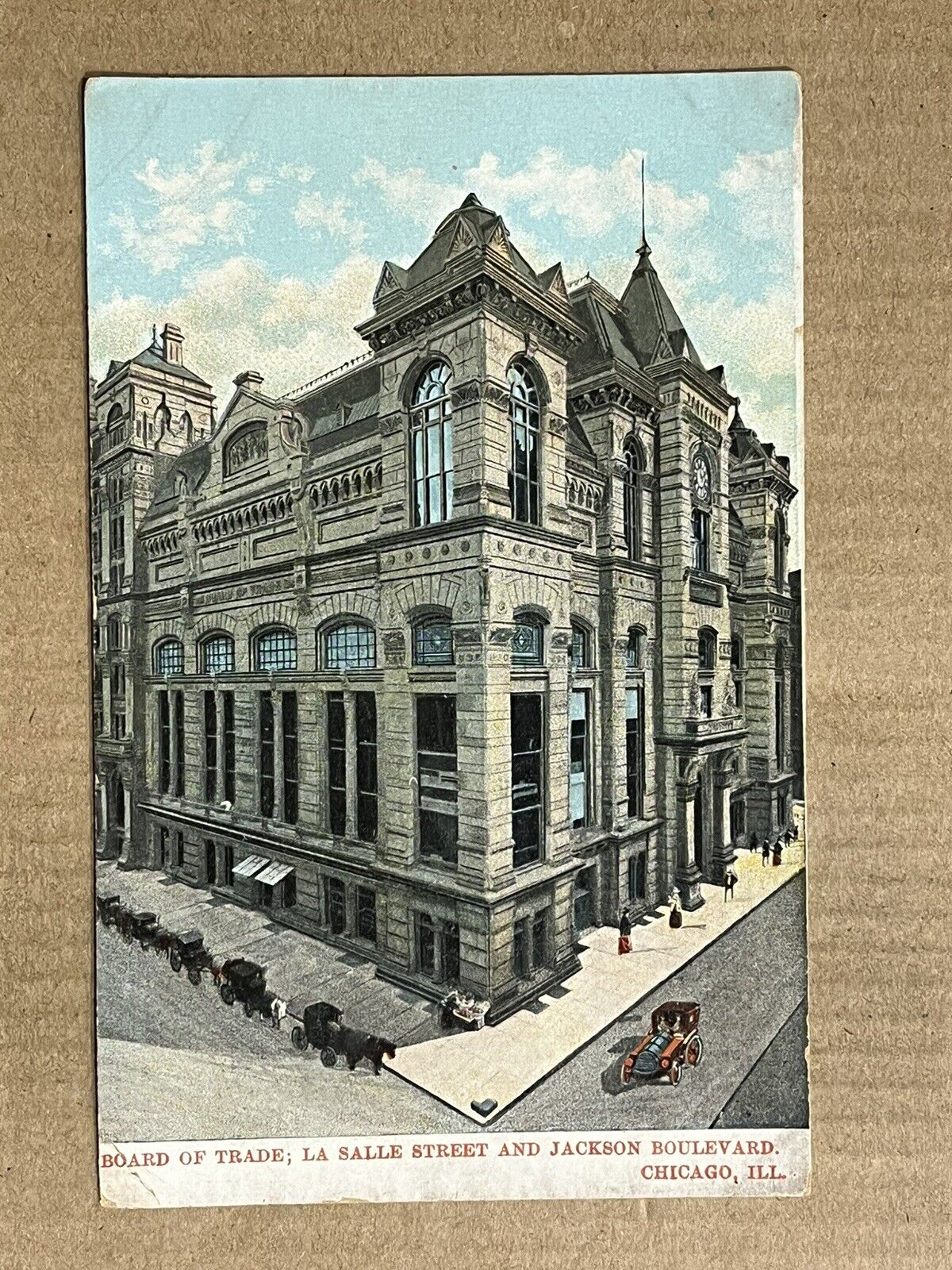 Postcard Chicago IL Illinois La Salle Street Board of Trade Jackson Blvd 1909