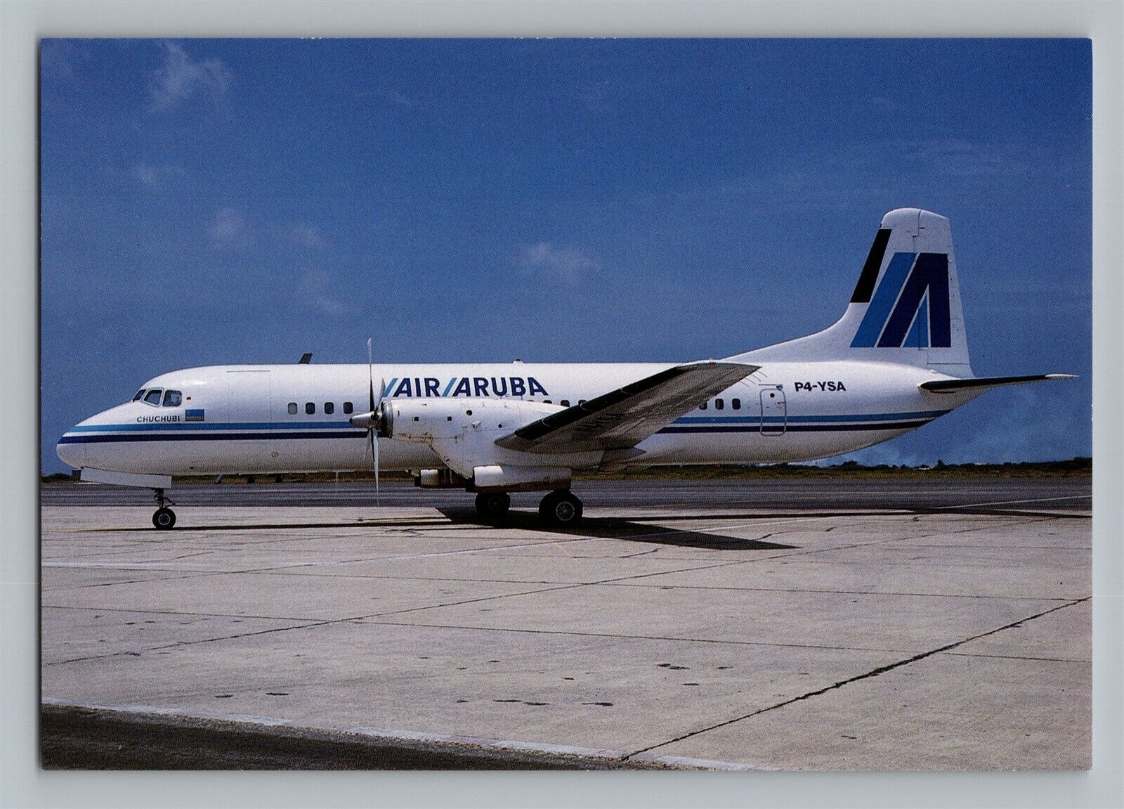 Aviation Airplane Postcard Air Aruba Airlines Aruba Queen Beatrix Airport BB41