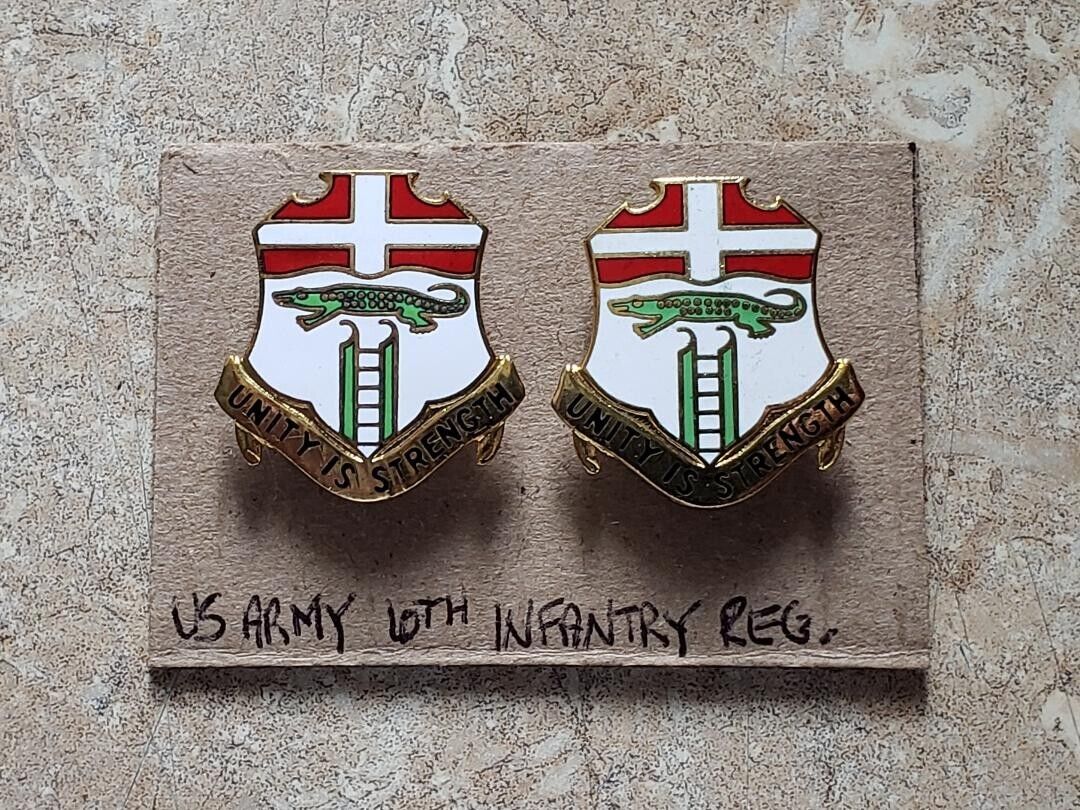 US Army 6th Infantry Regiment Unit Crest DUI (Pair)