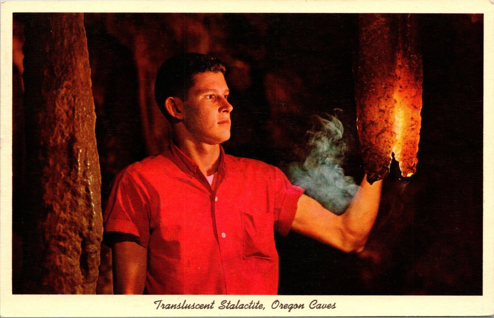 Translucent Stalactite Oregon Caves Oregon Vintage Postcard 
