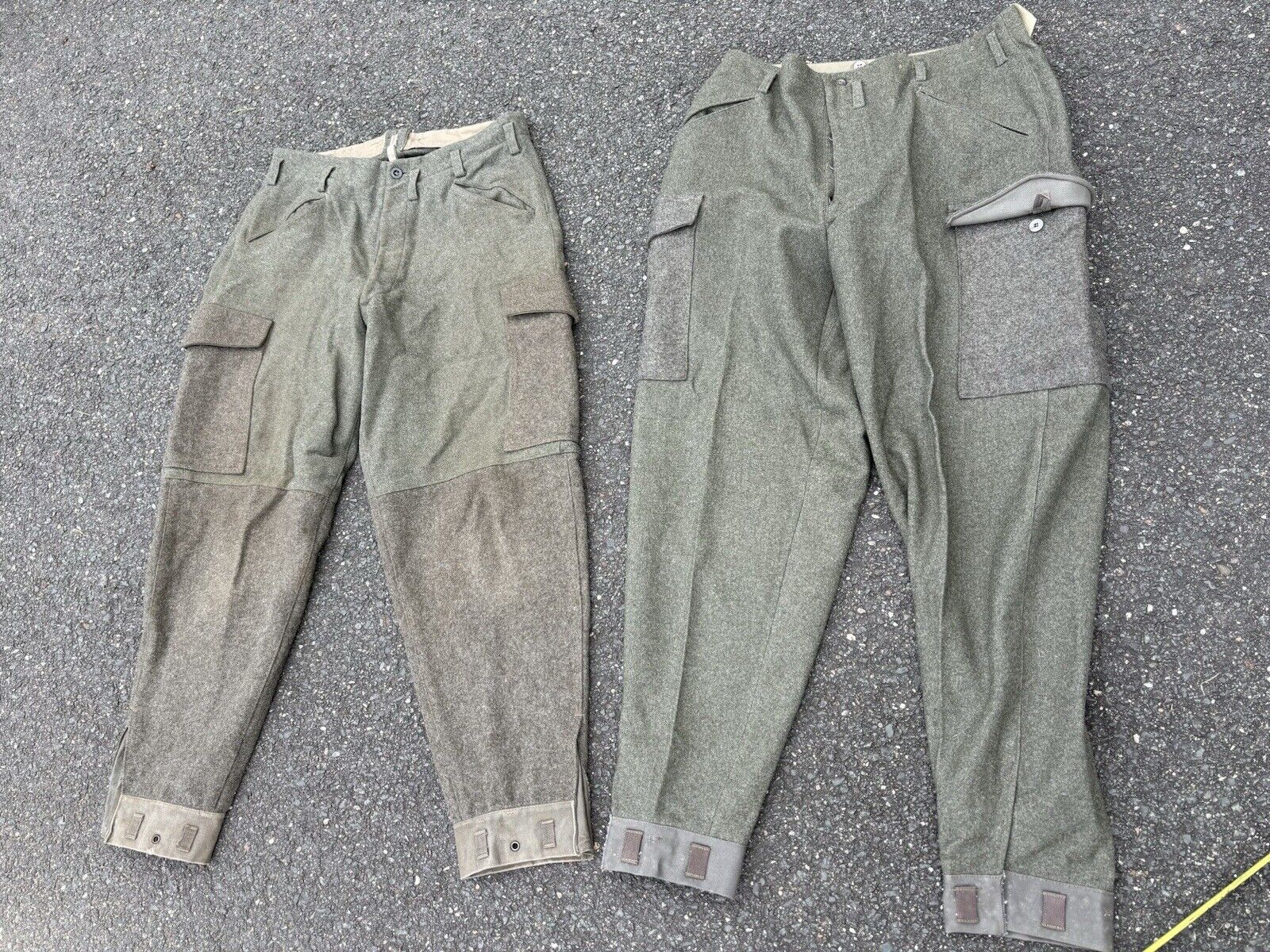 Swedish Army Trousers 1940s Lot Of 2 Pairs Size 36 Pants Wool  Military Vintage