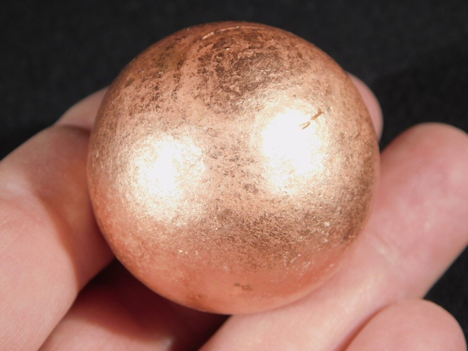 Larger Super Heavy Pure COPPER Sphere From Michigan 283gr