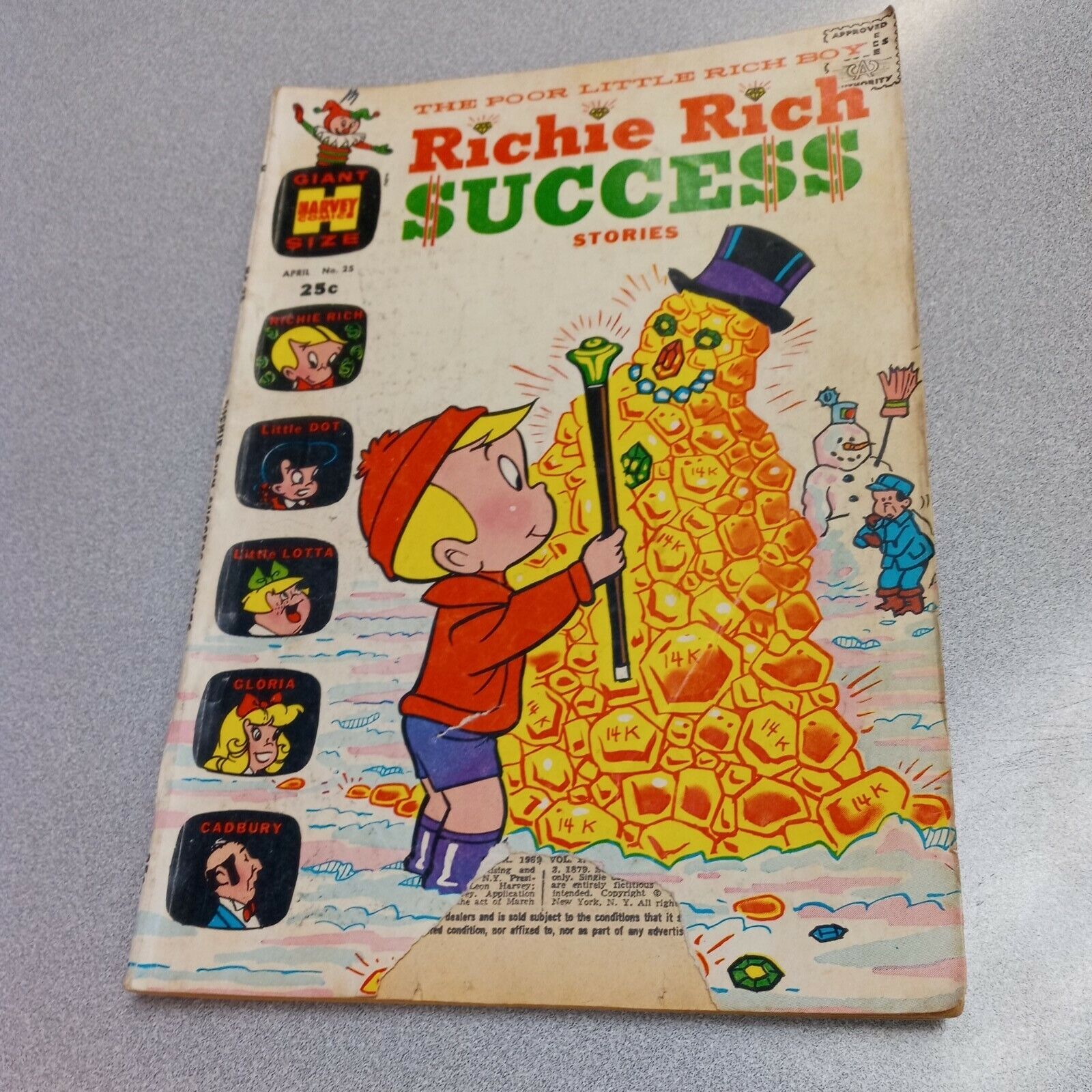 Richie Rich Success Stories #25 Harvey Comics Hits 1969 Little Dot Little Lotta