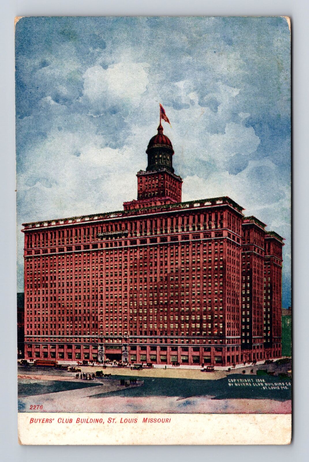 St Louis MO-Missouri, Buyers Club Building, Antique, Vintage c1910 Postcard