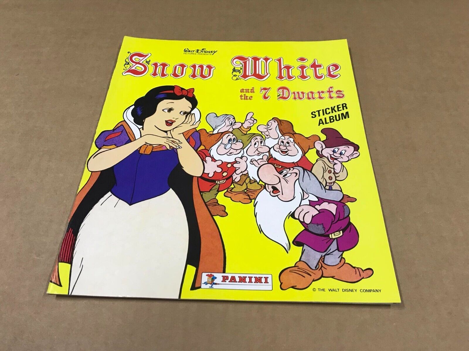 Vintage Panini Disney Snow White and the 7 Dwarfs Sticker Album Unused