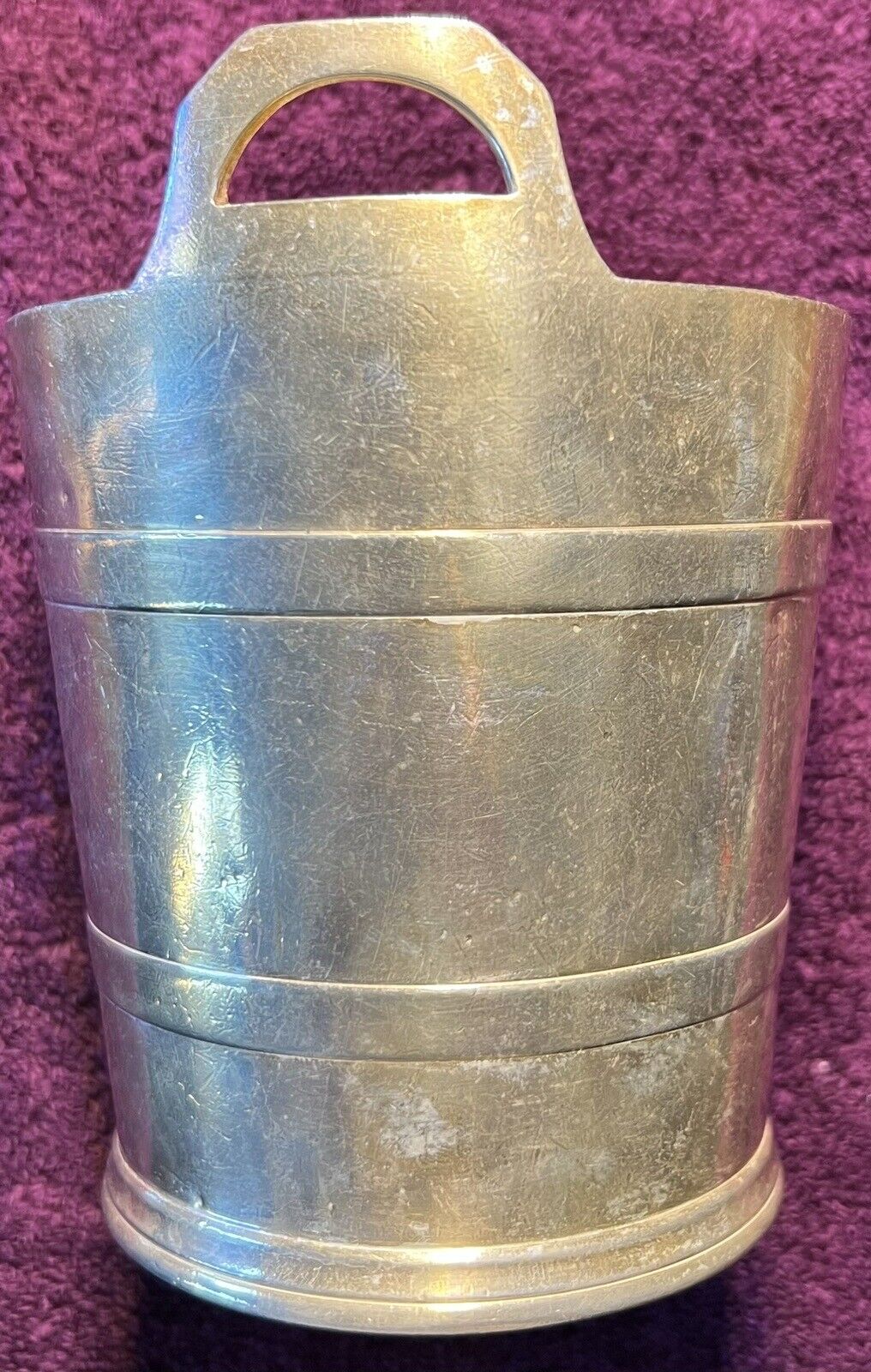 1948 Cunard White Star Lines Silver Plated Ice Bucket From QE or QM - RARE