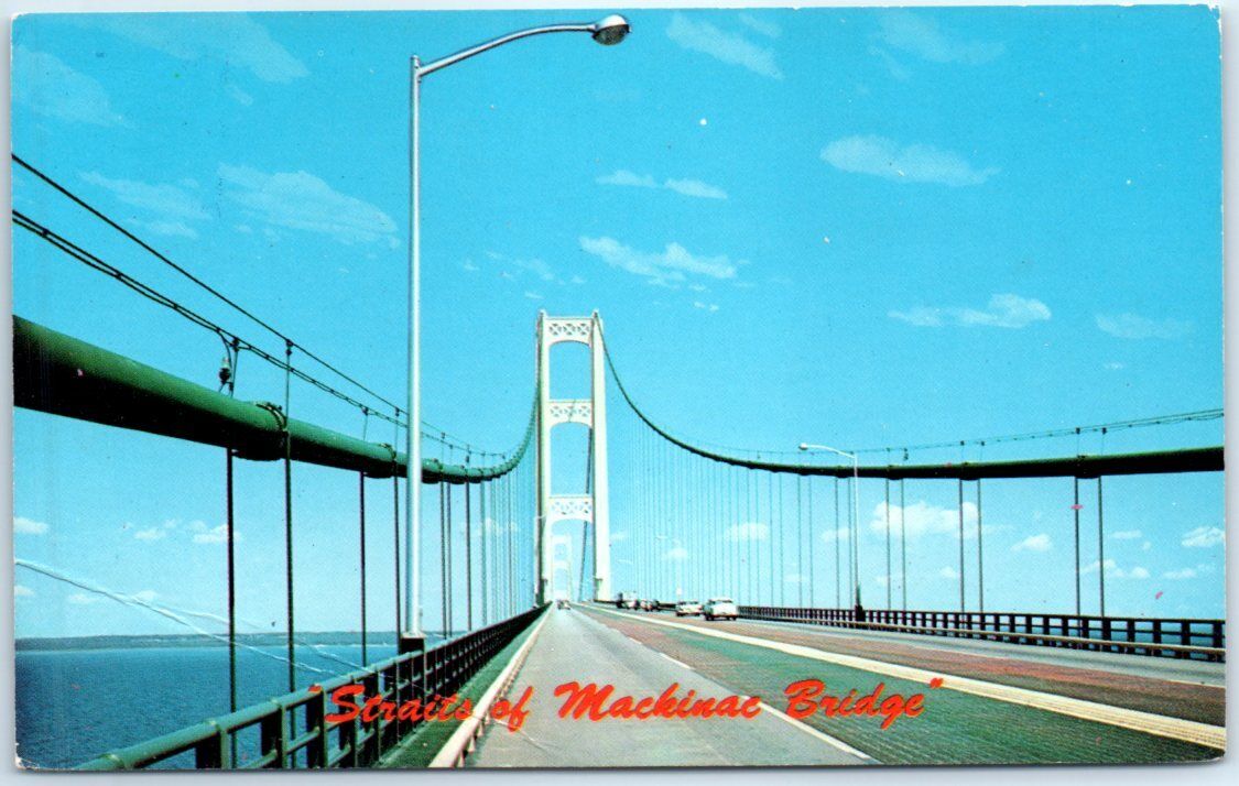 Postcard - Straits Of Mackinac Bridge - Michigan