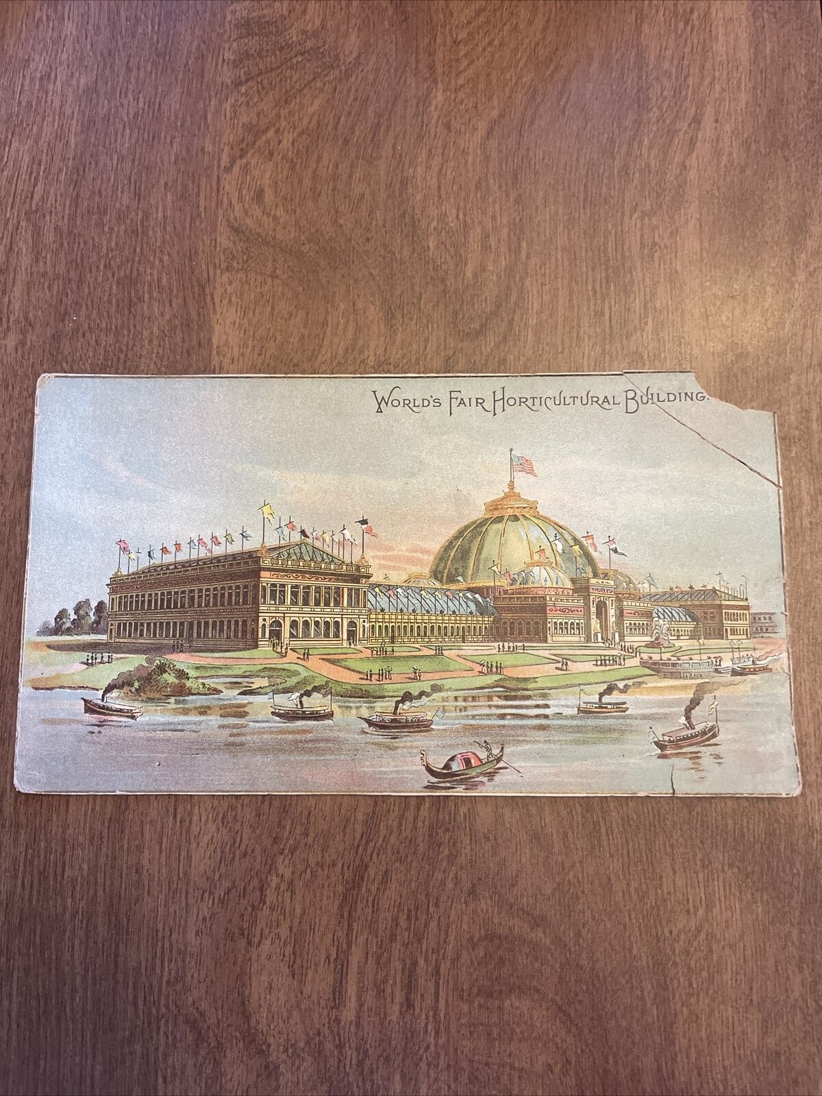 1893 Columbian Exposition Chicago World Fair Victorian Trade Card 7 Inches