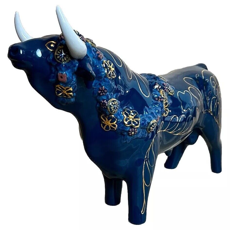 Lladro LIMITED EDITION  Large FLOWER BEDECKED BULL FIGURINE Rare HTF 583 Of 1000