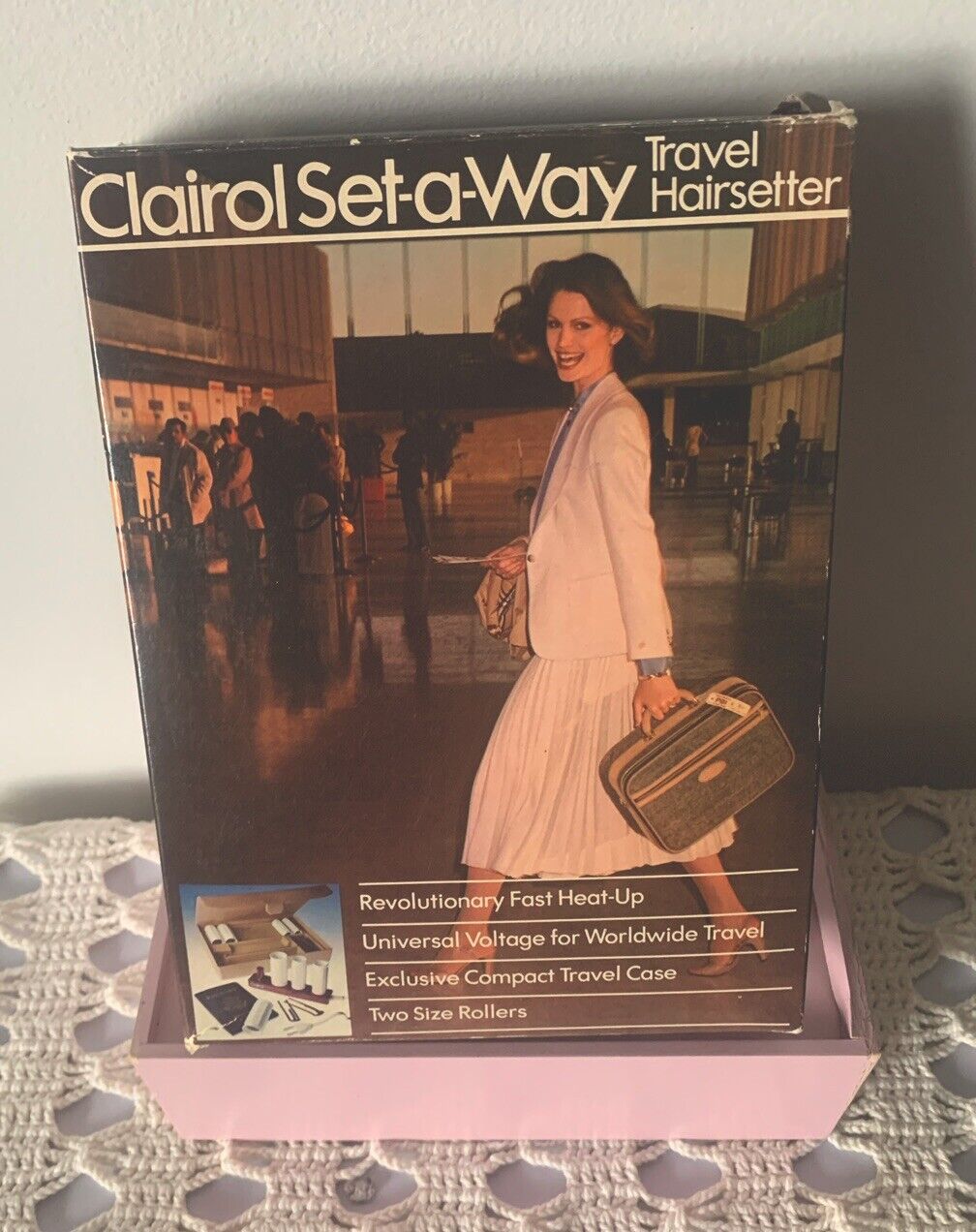 VINTAGE Clairol Set-a-way Travel 6 Hot Rollers 70s Electric It Works ❤️