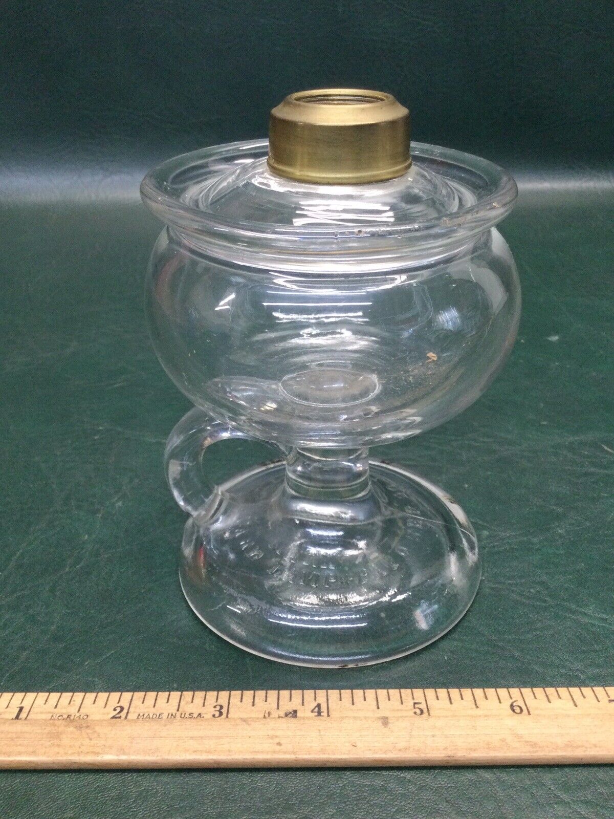 Antique Lomax Oil Guard Finger Lamp Pat. Date Sep. 20, 1870