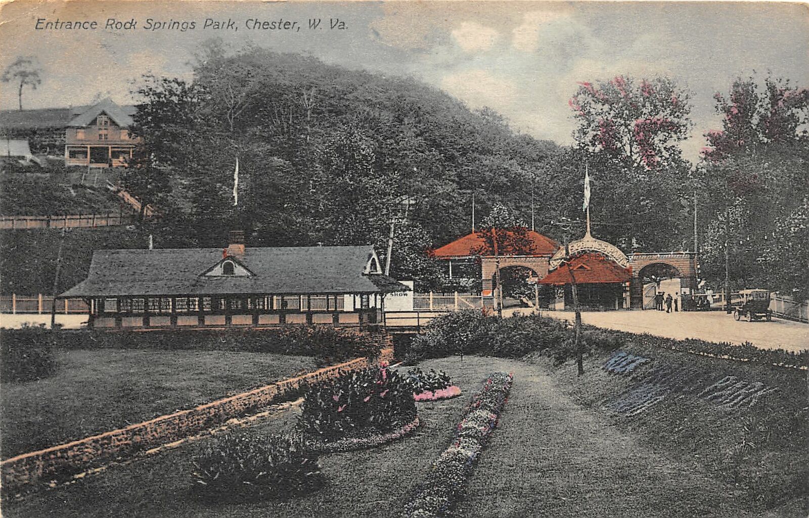 H77/ Chester West Virginia Postcard c1910 Rock Springs Amusement Park 223