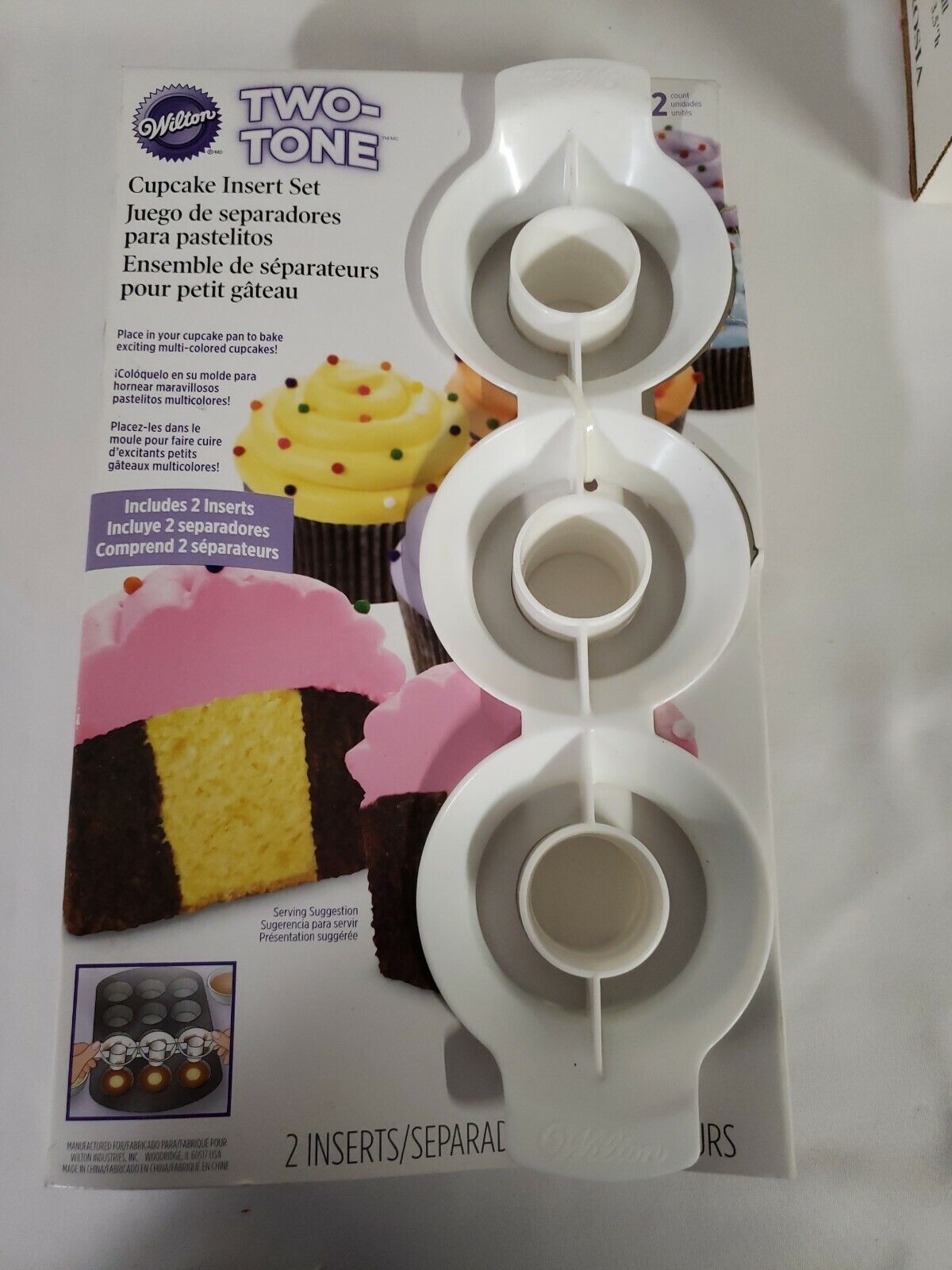 Wilton - Cupcake 2 Insert Set - Makes Two-Tone Multi-Colored Cupcakes 