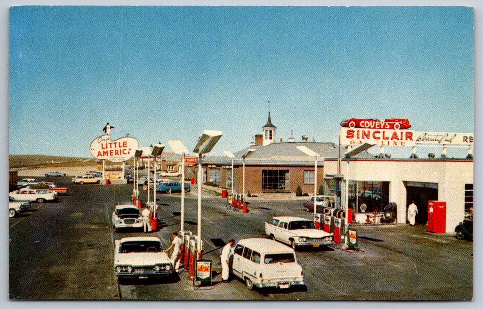 Postcard Covey's Little America Travel Center Granger, Wy. Advertising Sinclair