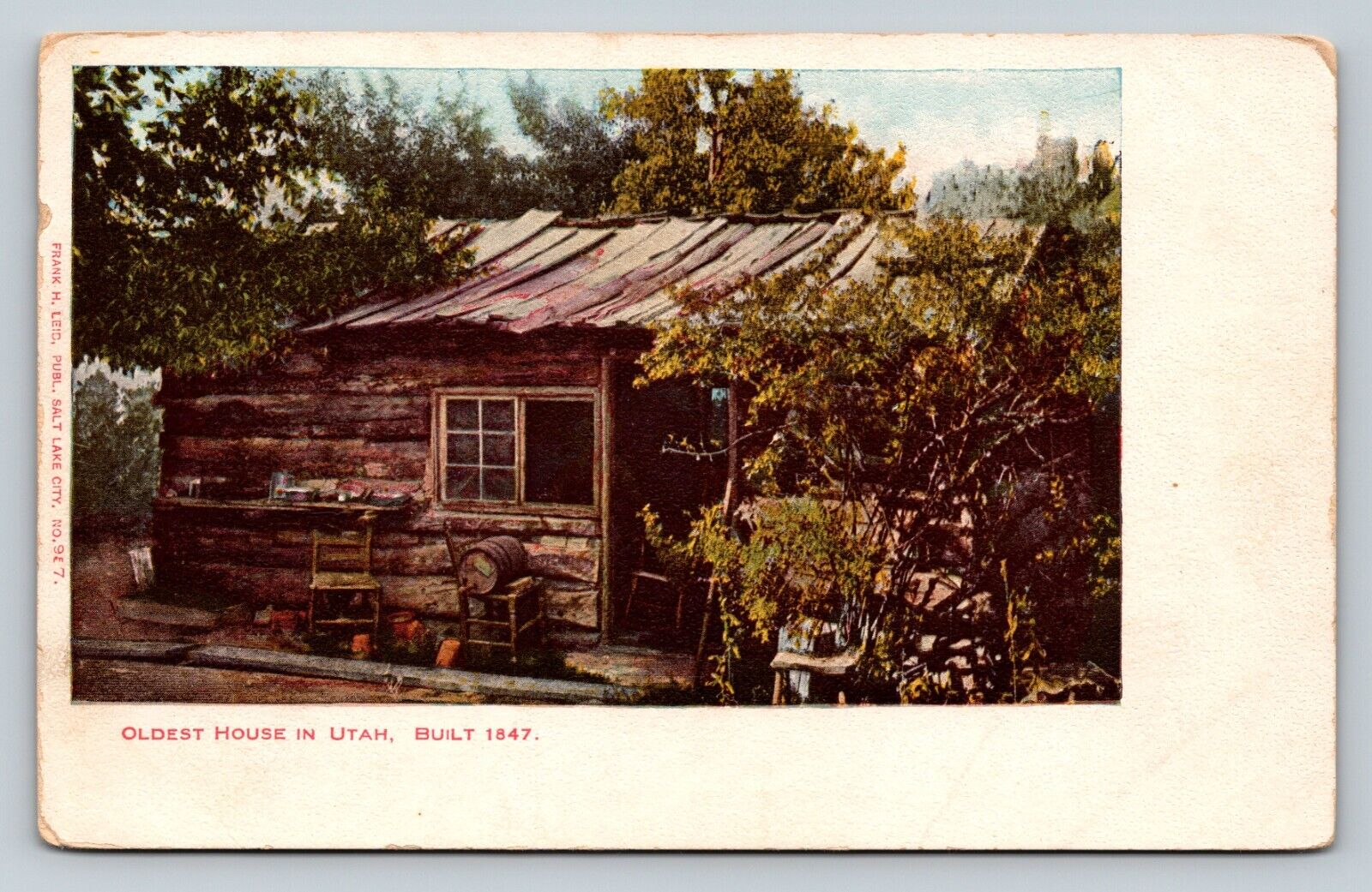 Utah\'s Oldest House ANTIQUE Postcard