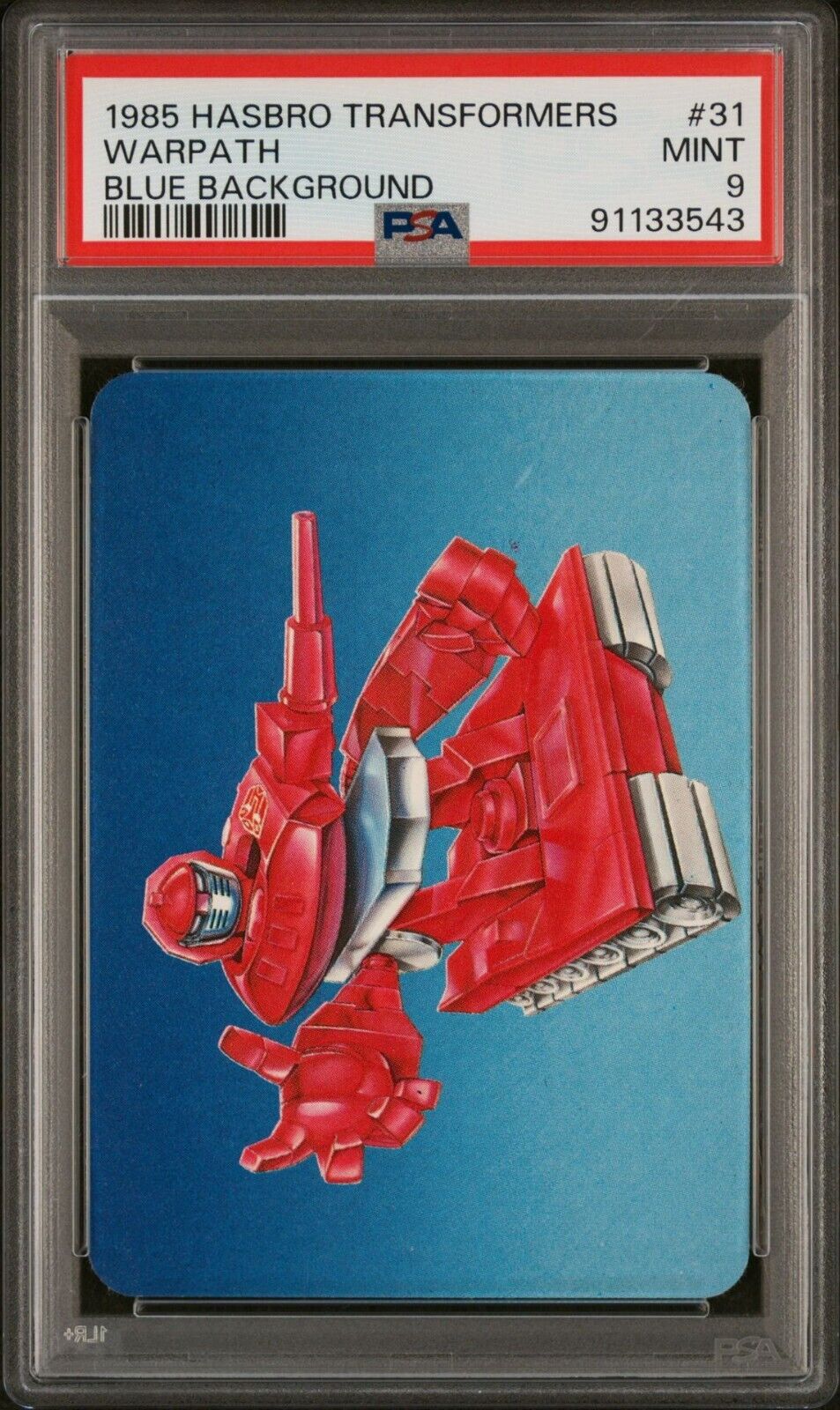 1985 Hasbro Transformers #31 Warpath PSA 9