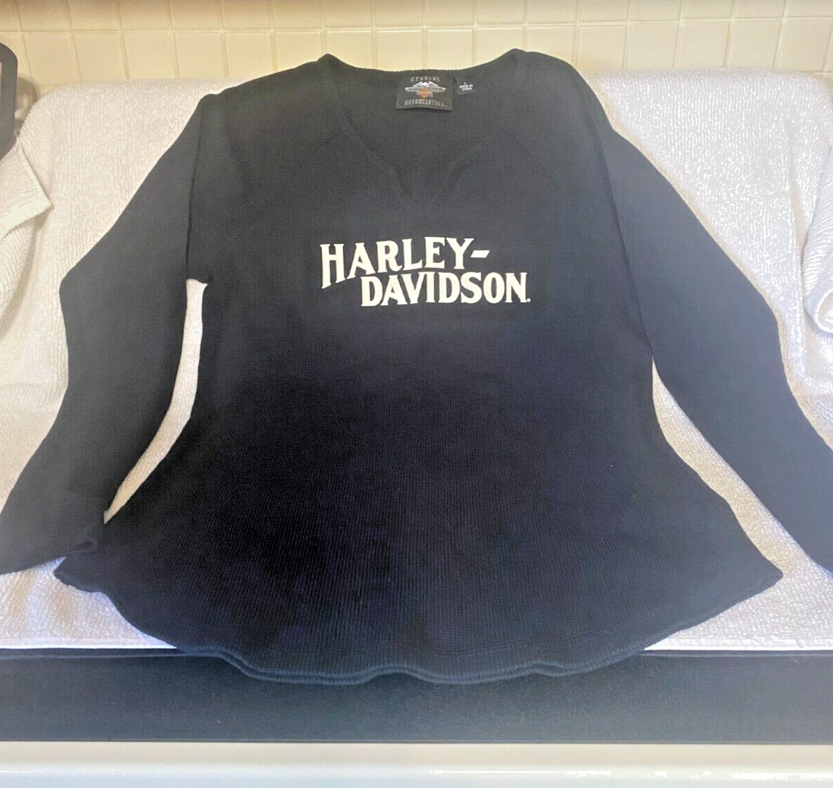 Harley Davidson womens large long sleeve black shirt