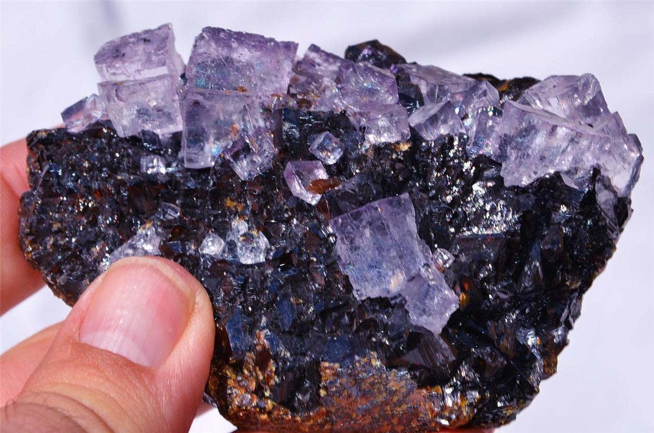 Rare Light Purple ELMWOOD FLUORITE Mineral Sphalerite Carthage TN LRG 3.6\