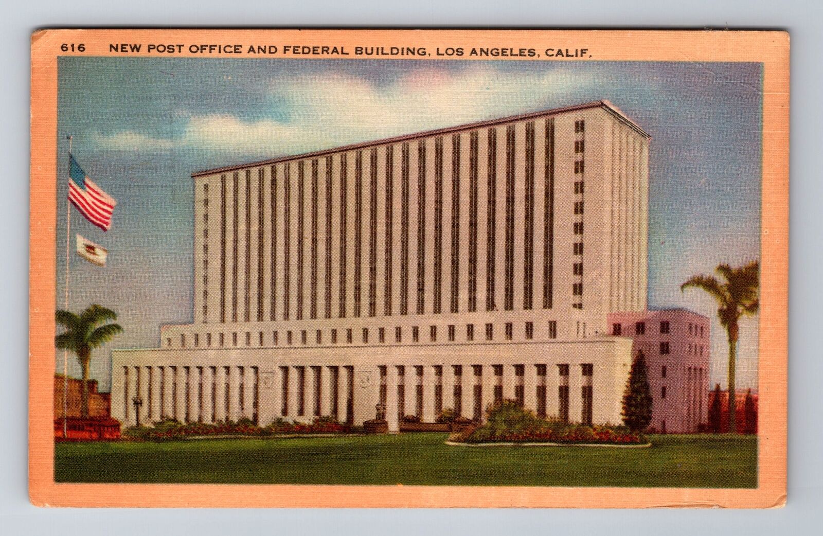 Los Angeles CA-California, Post Office, Federal Building Vintage c1950 Postcard