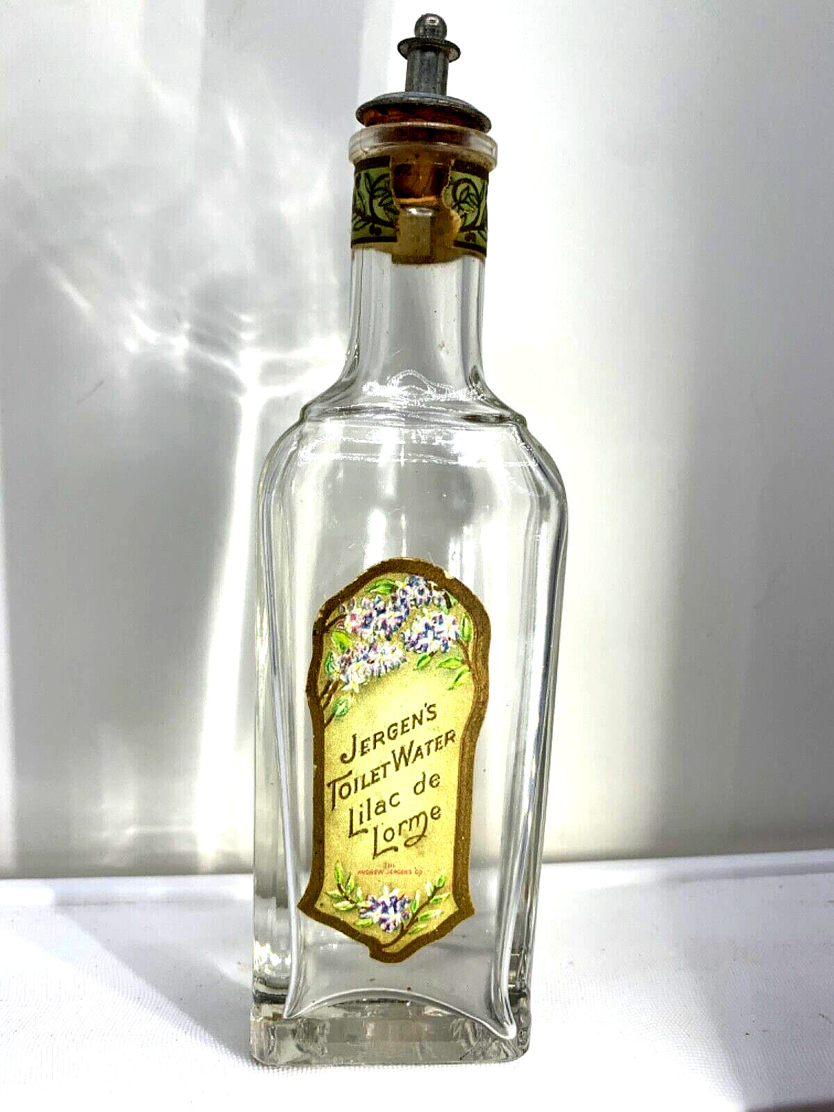 Treasure Antique perfume bottle. Rare scent Lilac de Lorme by Jergen’s.  1903.