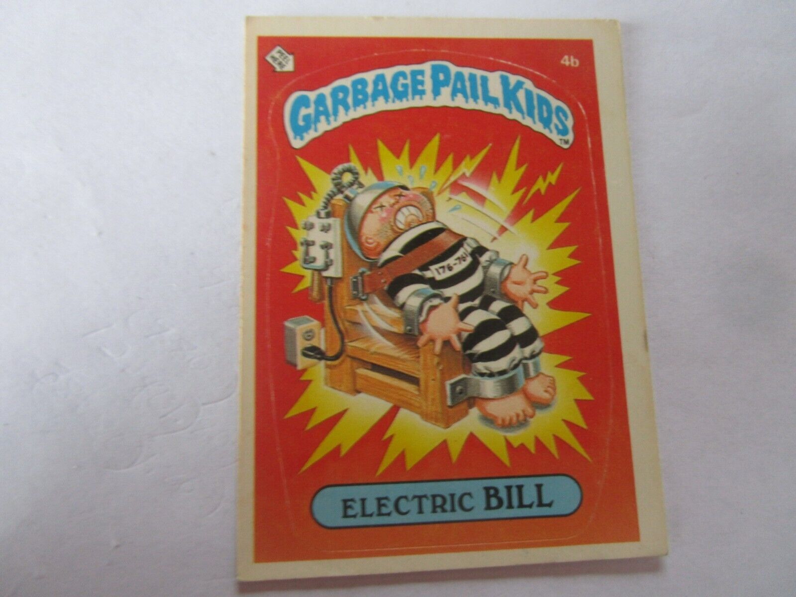 1985 Topps Garbage Pail Kids GPK Original Series 1 OS1 #4b Electric Bill Glossy