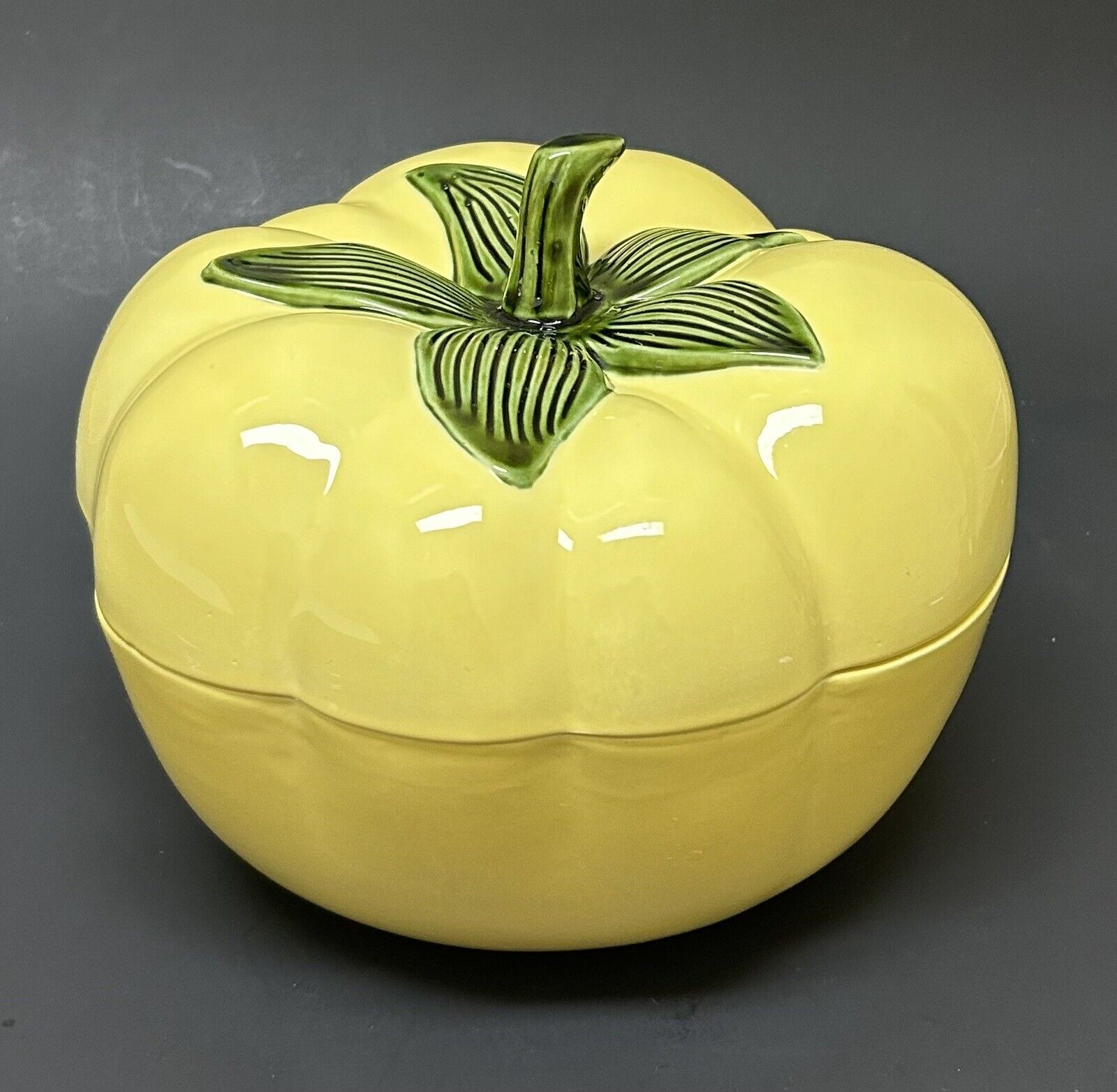Vintage Signed Yellow Tomato Cookie Jar