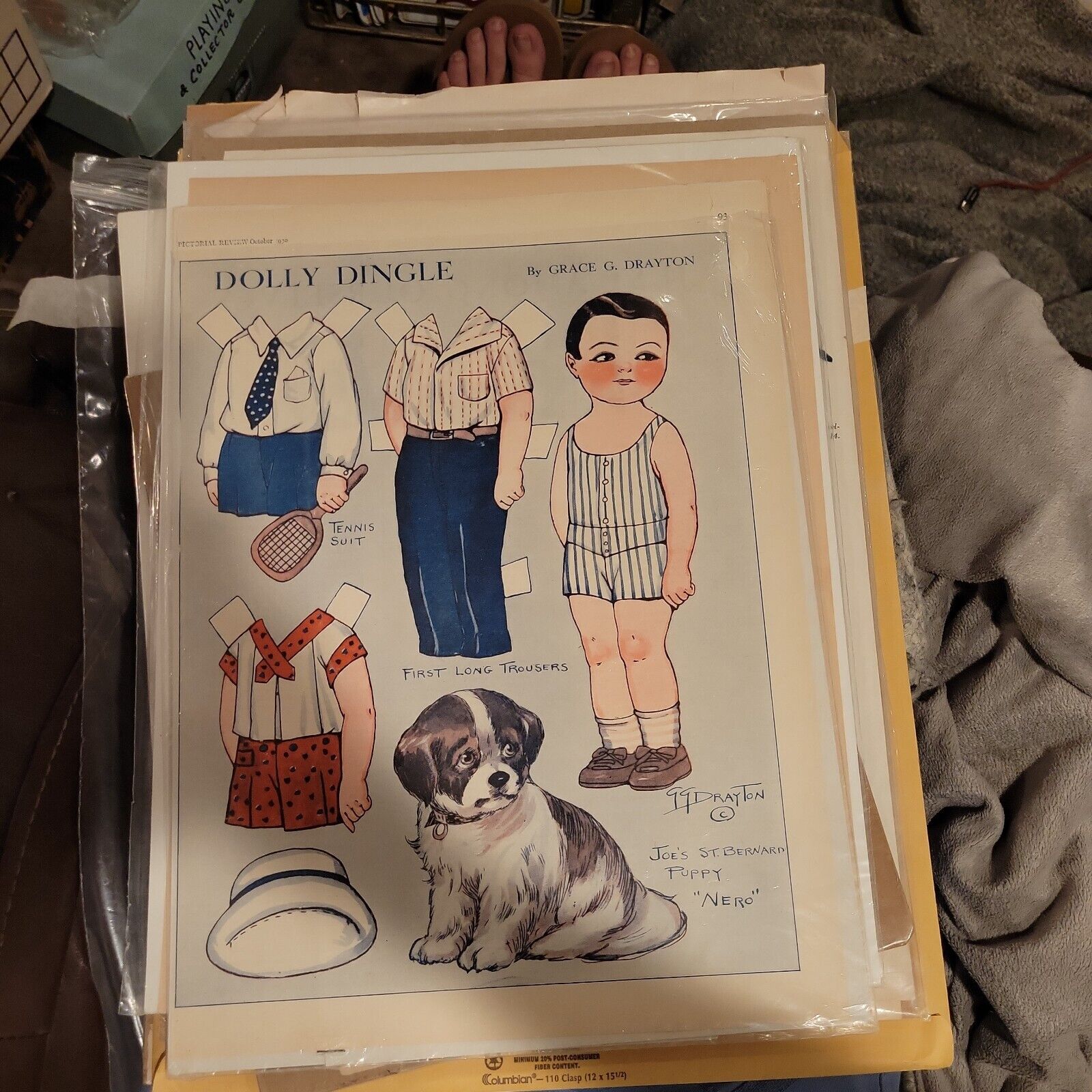 Dolly Dingle by Grace Drayton Antique Paper Doll Print Play Set 1930