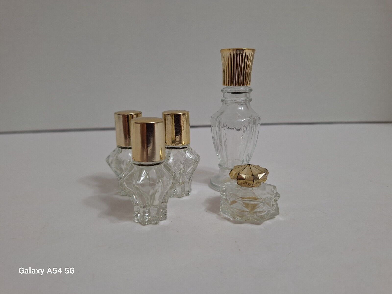 Vintage Empty Avon Perfume Bottles Lot of 5 Clear Glass Moonwind Regency Sonnet