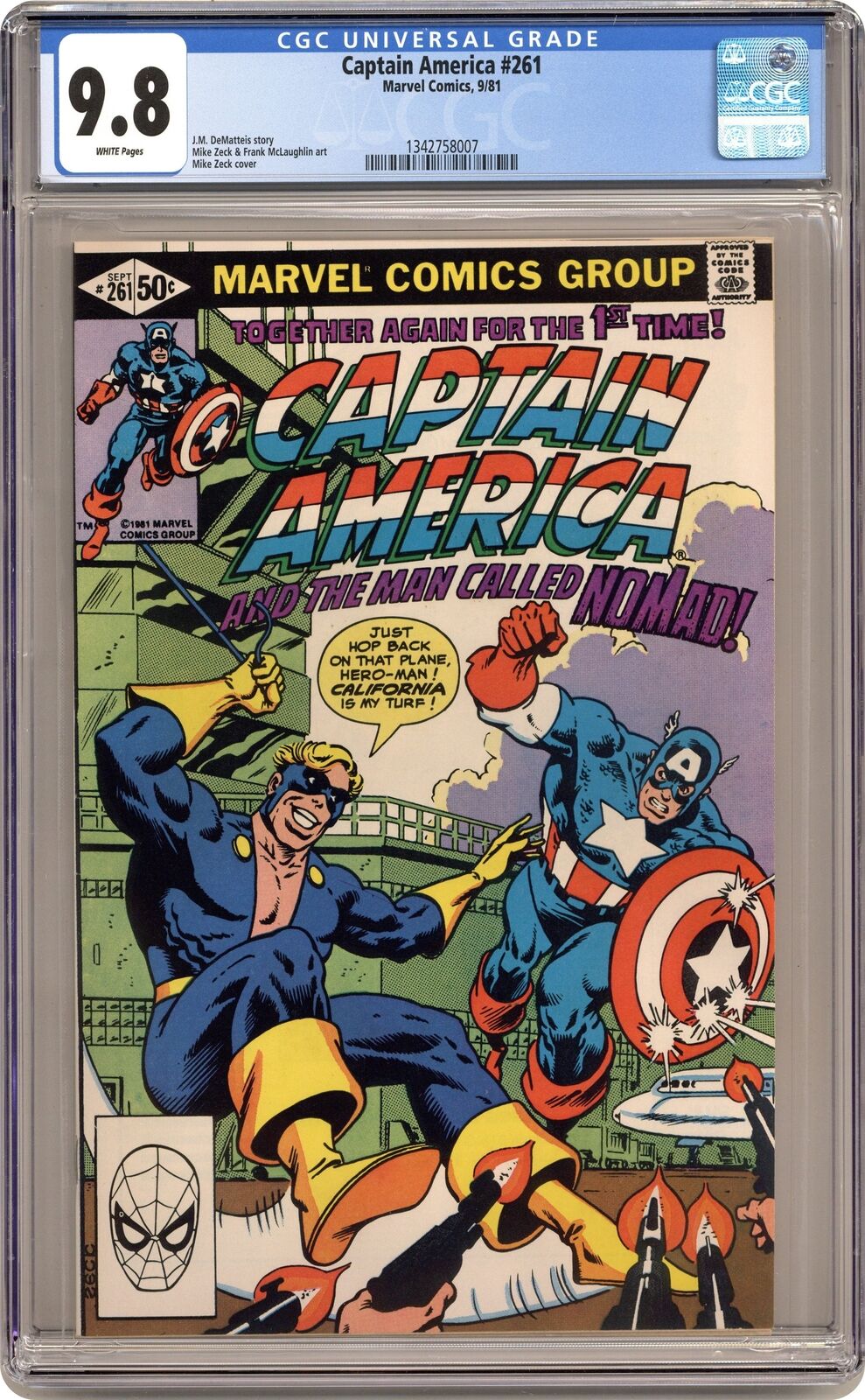 Captain America #261 CGC 9.8 1981 1342758007
