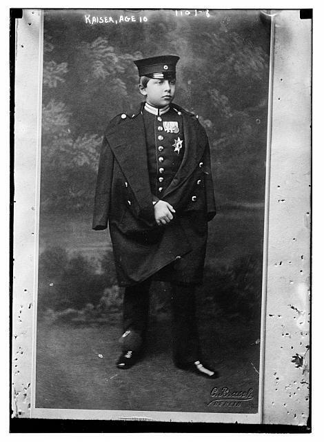 Photo:Kaiser,age 10,Brasch Photo.,Berlin,Germany,in uniform,wearing coat