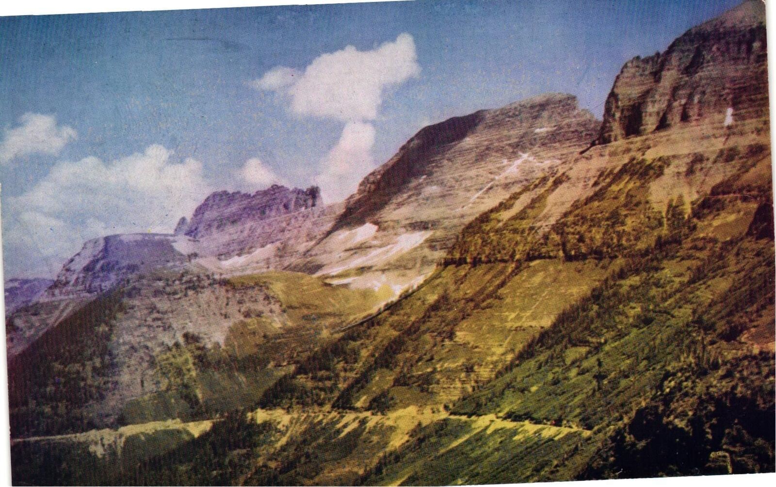 Vintage Postcard- C1396. Mountain view. Garden Wall, MT. Unused 1950