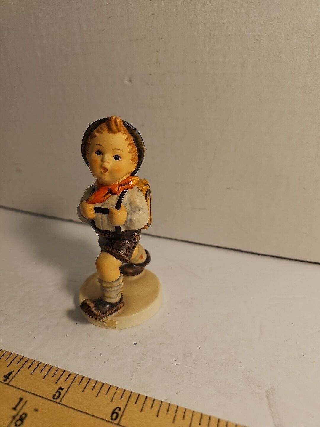 Vintage Goebel Hummel W. Germany 'School Boy' Backpack Boy Figurine #82/0