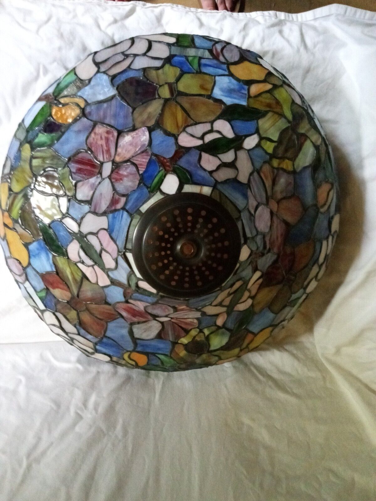 Large Tiffany Style Stained Glass Lamp Shade 