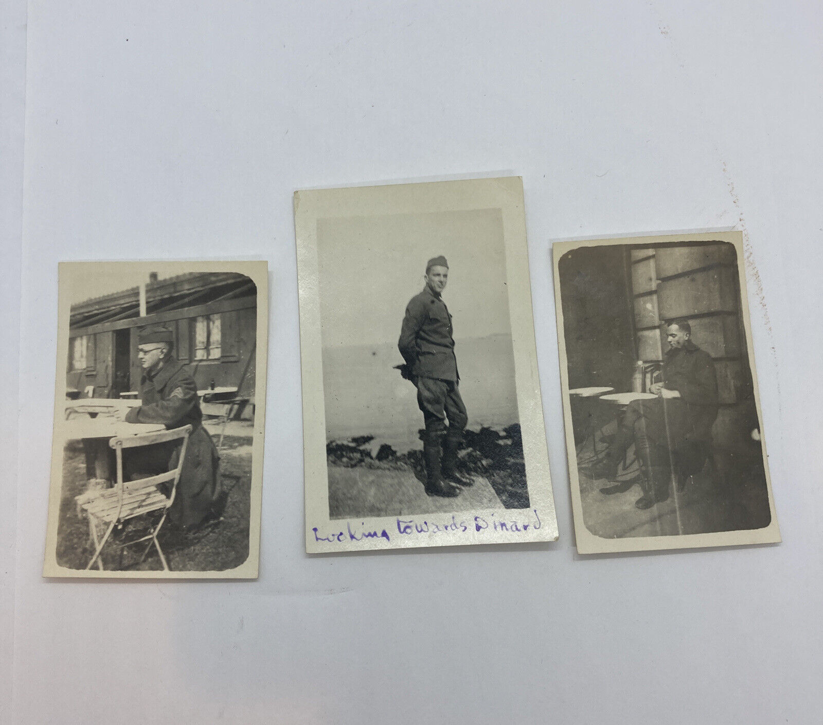 Lot Of 3 Vintage Small Original Photos As Is Military Related , Random Lot WW1